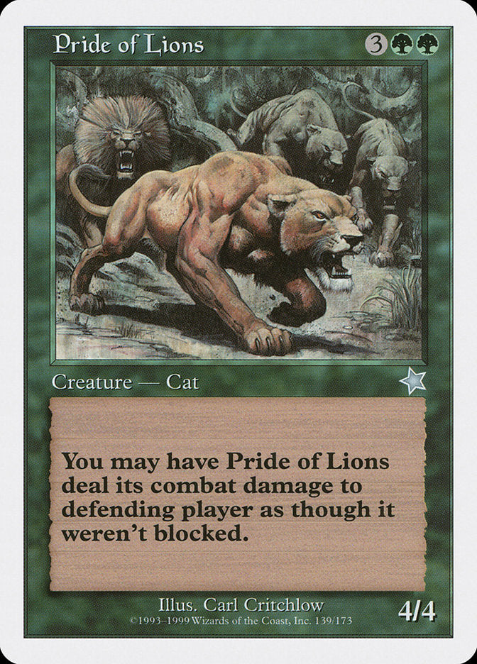Pride of Lions [Starter 1999] | Anubis Games and Hobby