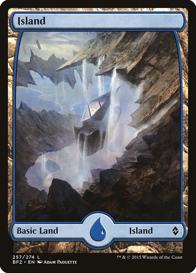 Island (257) (Full Art) [Battle for Zendikar] | Anubis Games and Hobby