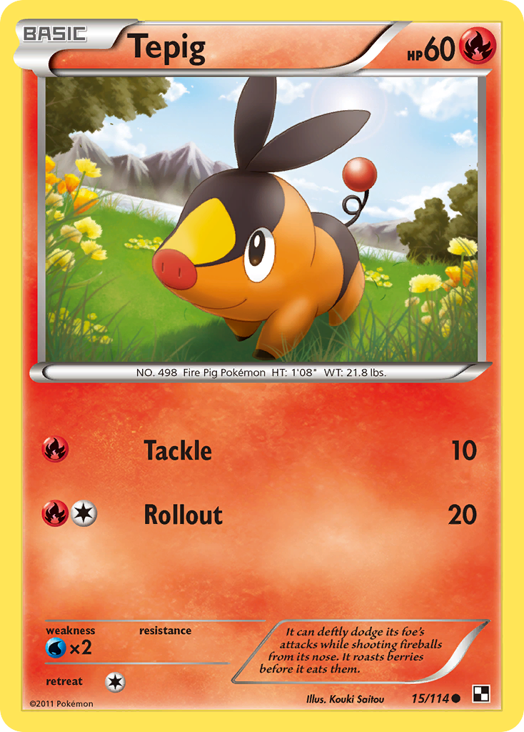 Tepig (15/114) [Black & White: Base Set] | Anubis Games and Hobby