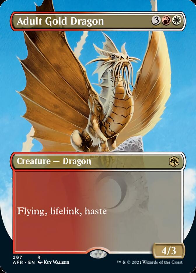 Adult Gold Dragon (Borderless Alternate Art) [Dungeons & Dragons: Adventures in the Forgotten Realms] | Anubis Games and Hobby