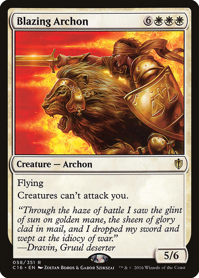 Blazing Archon [Commander 2016] | Anubis Games and Hobby