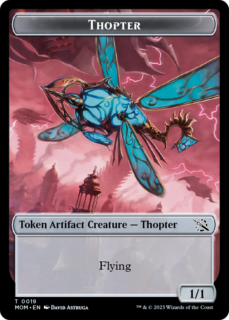 Thopter // Beast Double-Sided Token [March of the Machine Commander Tokens] | Anubis Games and Hobby