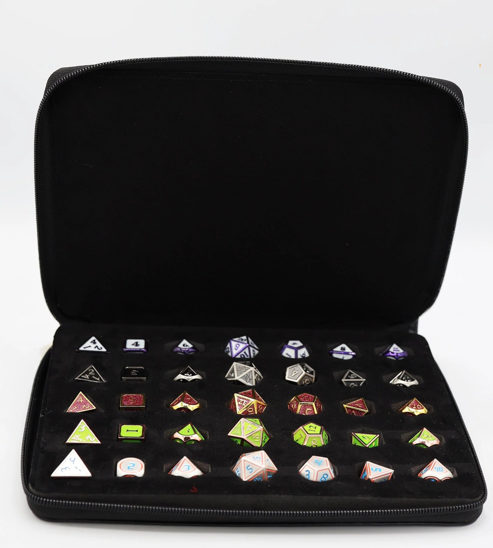 Leatherette Folio Dice Case - Black | Anubis Games and Hobby