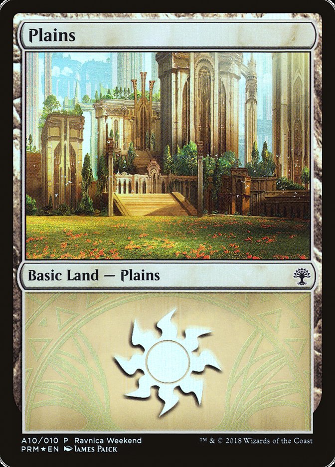 Plains (A10) [Ravnica Allegiance Ravnica Weekend] | Anubis Games and Hobby