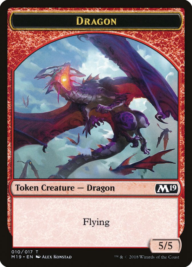 Dragon Token (010/017) [Core Set 2019 Tokens] | Anubis Games and Hobby