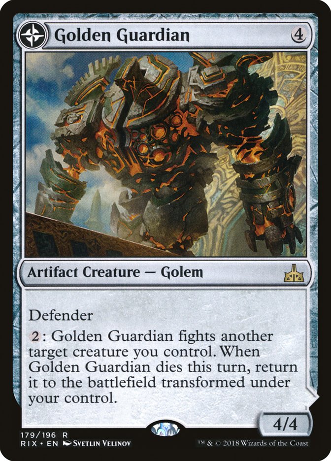 Golden Guardian // Gold-Forge Garrison [Rivals of Ixalan] | Anubis Games and Hobby