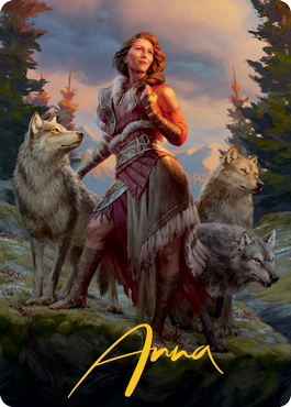 Arlinn, the Pack's Hope 1 Art Card (Gold-Stamped Signature) [Innistrad: Midnight Hunt Art Series] | Anubis Games and Hobby