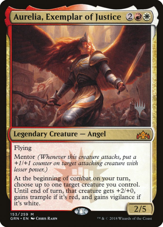 Aurelia, Exemplar of Justice (Promo Pack) [Guilds of Ravnica Promos] | Anubis Games and Hobby