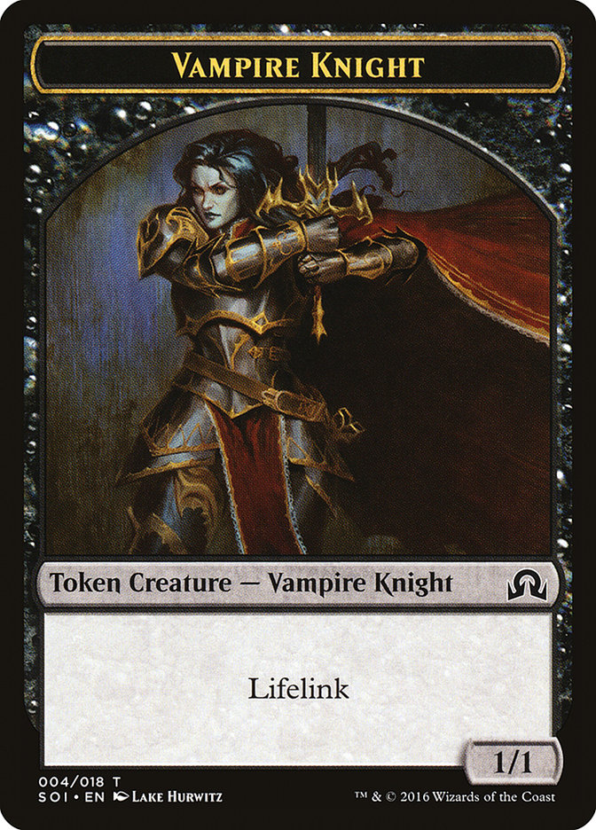 Vampire Knight Token [Shadows over Innistrad Tokens] | Anubis Games and Hobby