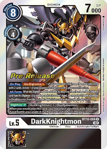 DarkKnightmon [BT10-066] [Xros Encounter Pre-Release Cards] | Anubis Games and Hobby