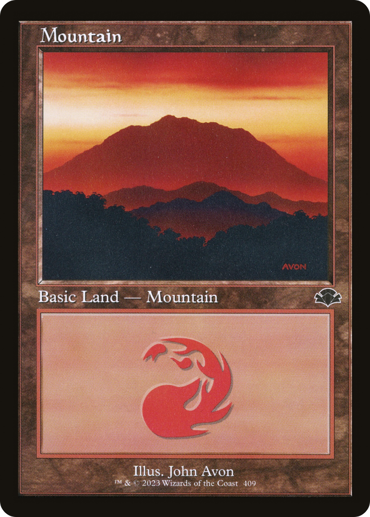 Mountain (409) (Retro) [Dominaria Remastered] | Anubis Games and Hobby