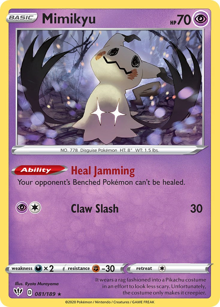 Mimikyu (081/189) (Cosmos Holo) [Sword & Shield: Darkness Ablaze] | Anubis Games and Hobby