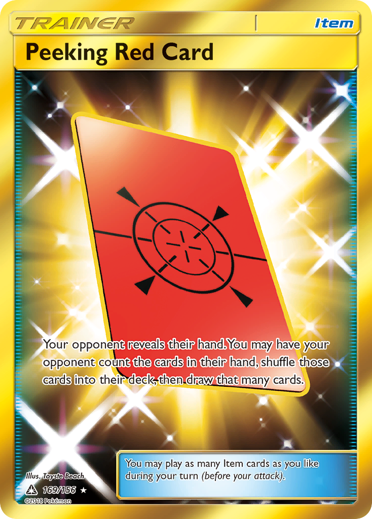 Peeking Red Card (169/156) [Sun & Moon: Ultra Prism] | Anubis Games and Hobby