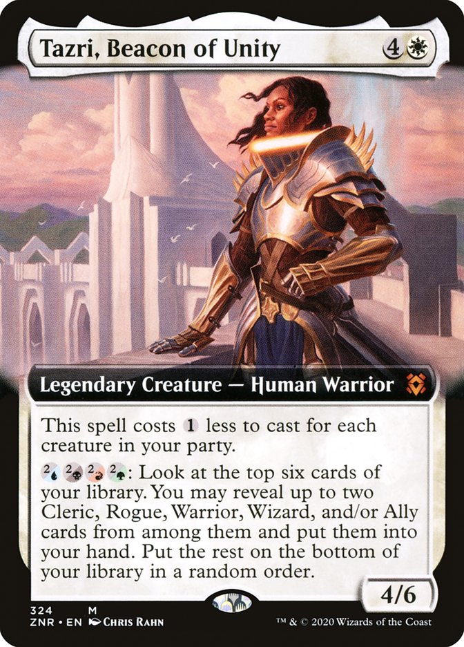 Tazri, Beacon of Unity (Extended Art) [Zendikar Rising] | Anubis Games and Hobby