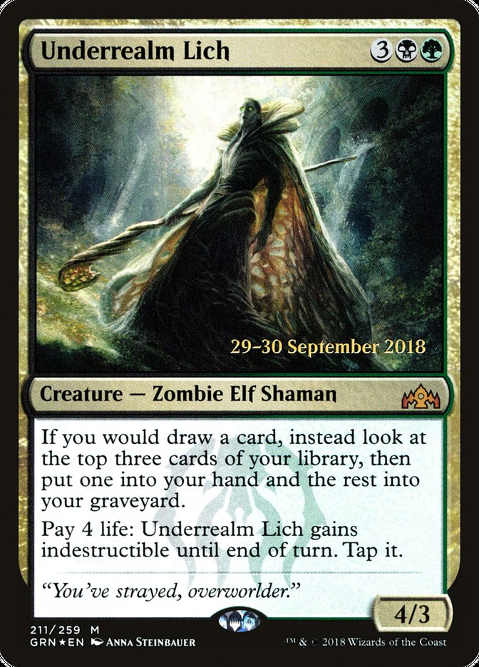 Underrealm Lich [Guilds of Ravnica Prerelease Promos] | Anubis Games and Hobby