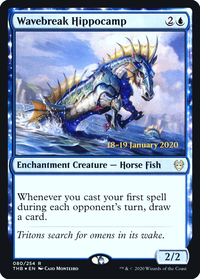 Wavebreak Hippocamp [Theros Beyond Death Prerelease Promos] | Anubis Games and Hobby