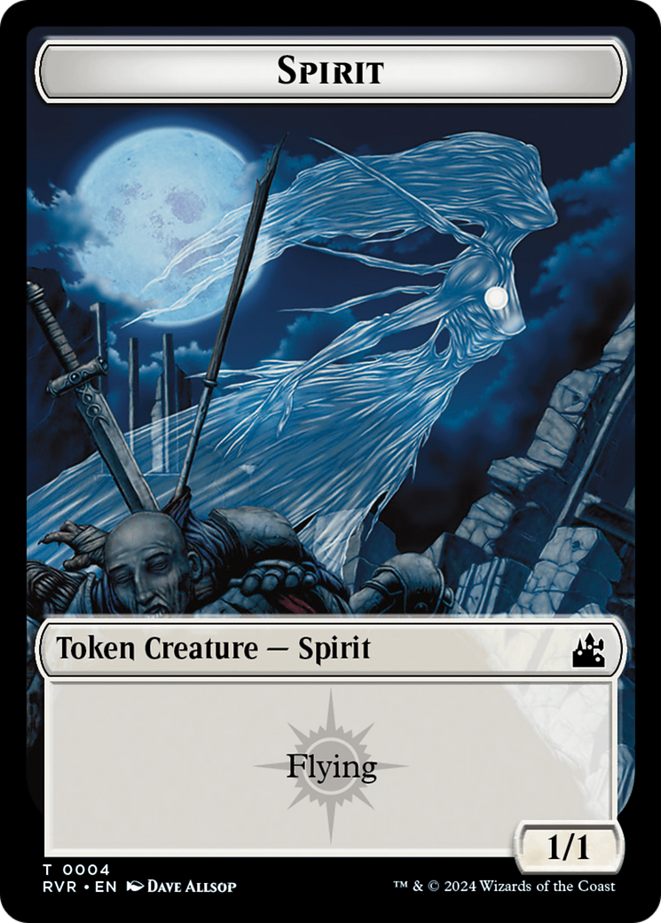 Bird // Spirit (0004) Double-Sided Token [Ravnica Remastered Tokens] | Anubis Games and Hobby