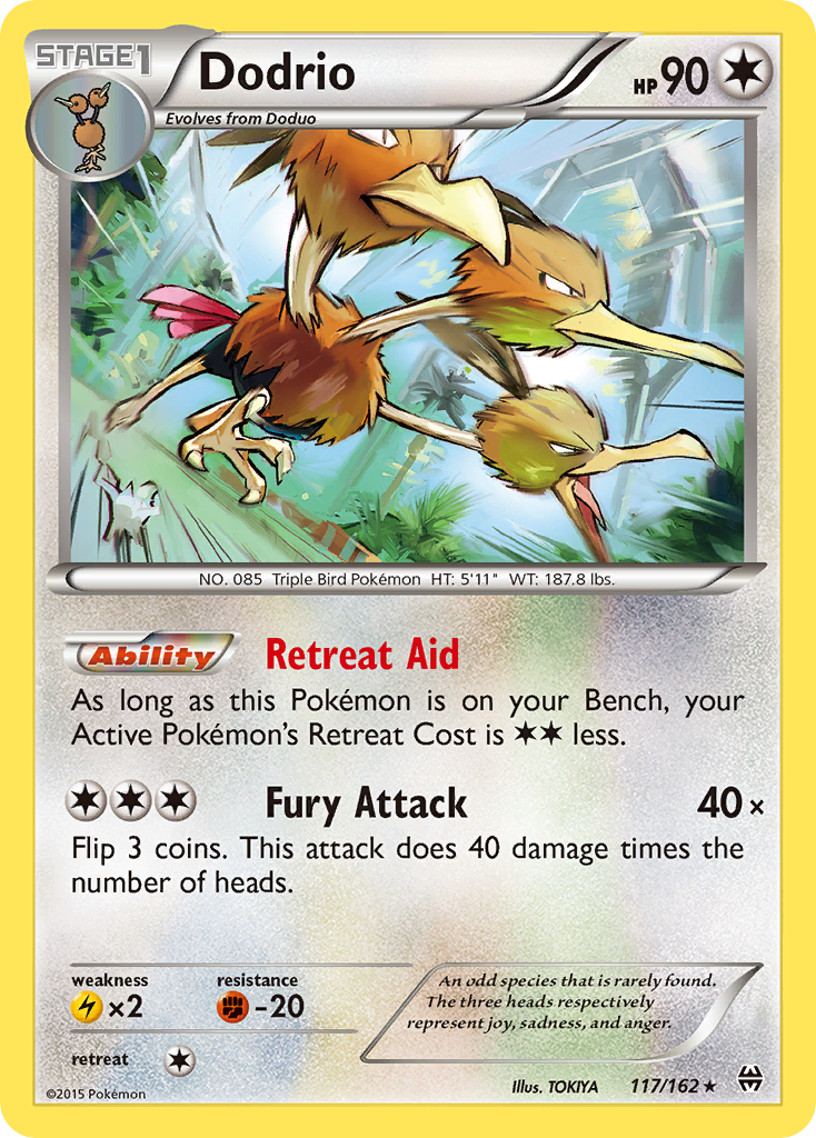 Dodrio (117/162) [XY: BREAKthrough] | Anubis Games and Hobby