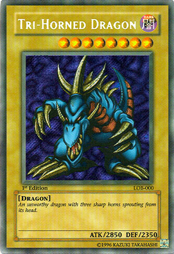 Tri-Horned Dragon [LOB-000] Secret Rare | Anubis Games and Hobby