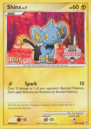 Shinx (98/130) (Staff City Championships Promo) [Nintendo: Black Star Promos] | Anubis Games and Hobby