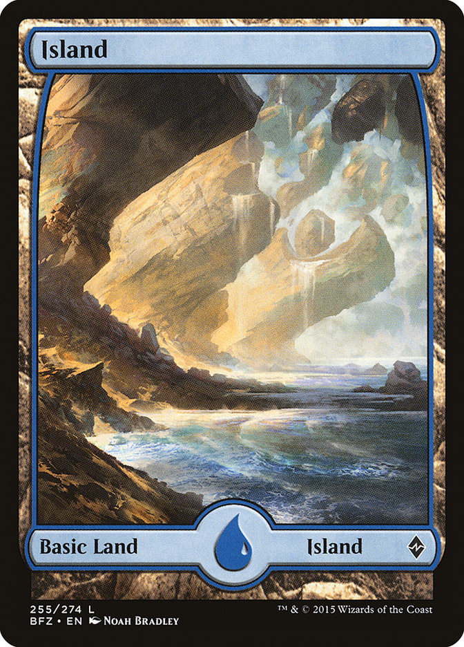 Island (255) (Full Art) [Battle for Zendikar] | Anubis Games and Hobby