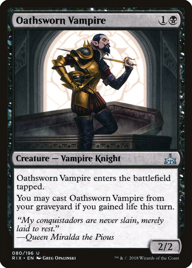 Oathsworn Vampire [Rivals of Ixalan] | Anubis Games and Hobby