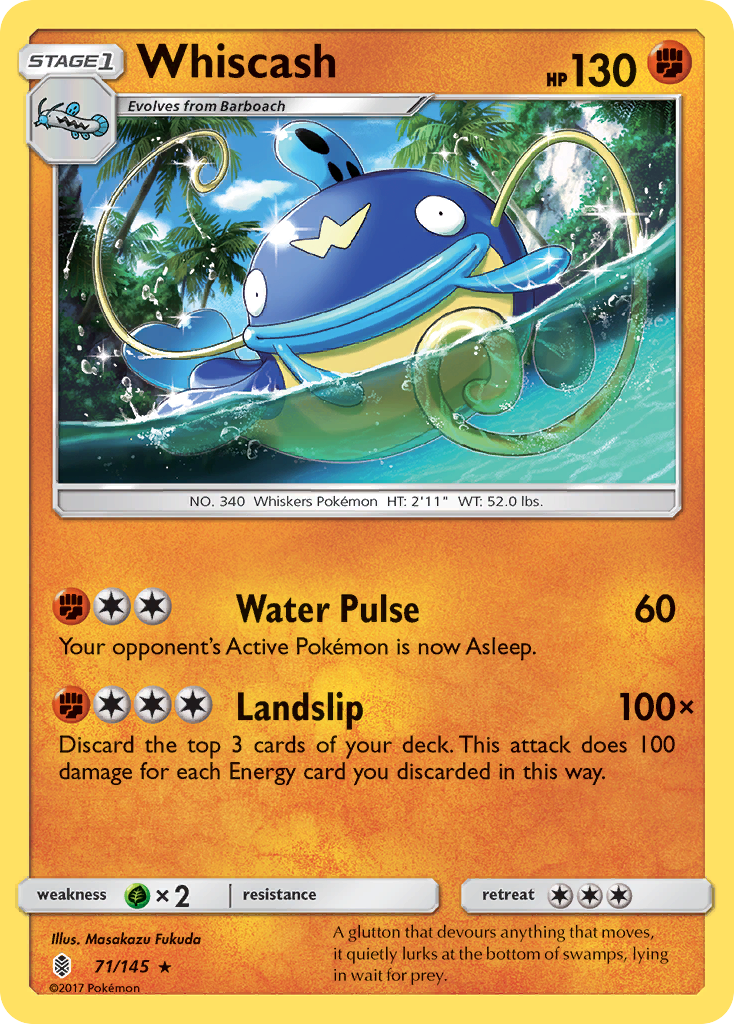 Whiscash (71/145) [Sun & Moon: Guardians Rising] | Anubis Games and Hobby