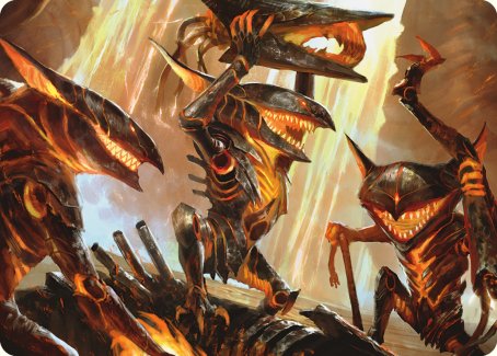 Gleeful Demolition Art Card [Phyrexia: All Will Be One Art Series] | Anubis Games and Hobby