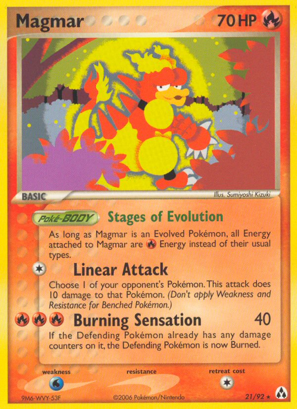 Magmar (21/92) [EX: Legend Maker] | Anubis Games and Hobby