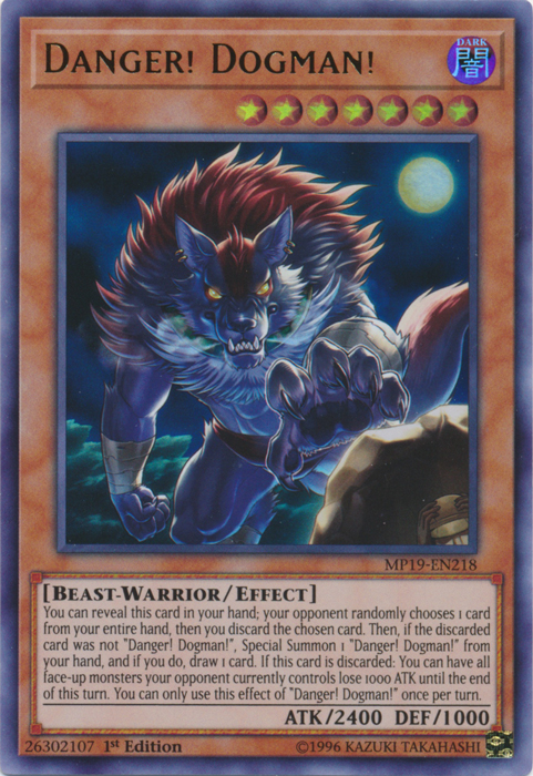 Danger! Dogman! [MP19-EN218] Ultra Rare | Anubis Games and Hobby