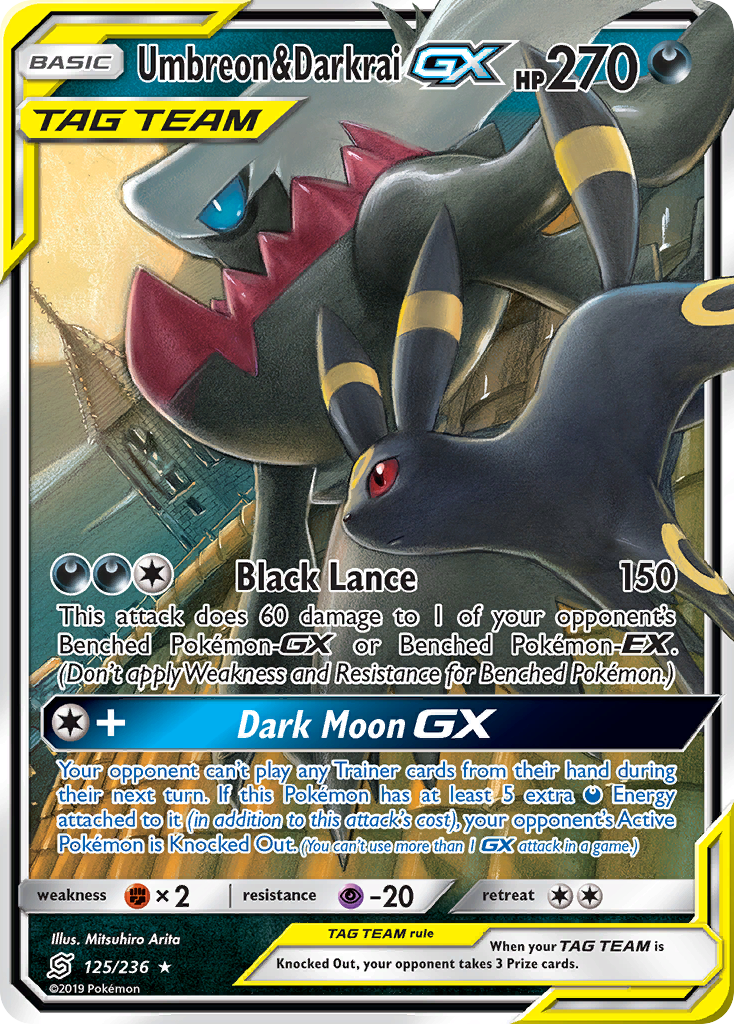 Umbreon & Darkrai GX (125/236) [Sun & Moon: Unified Minds] | Anubis Games and Hobby