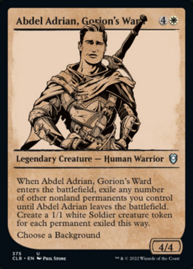 Abdel Adrian, Gorion's Ward (Showcase) [Commander Legends: Battle for Baldur's Gate] | Anubis Games and Hobby