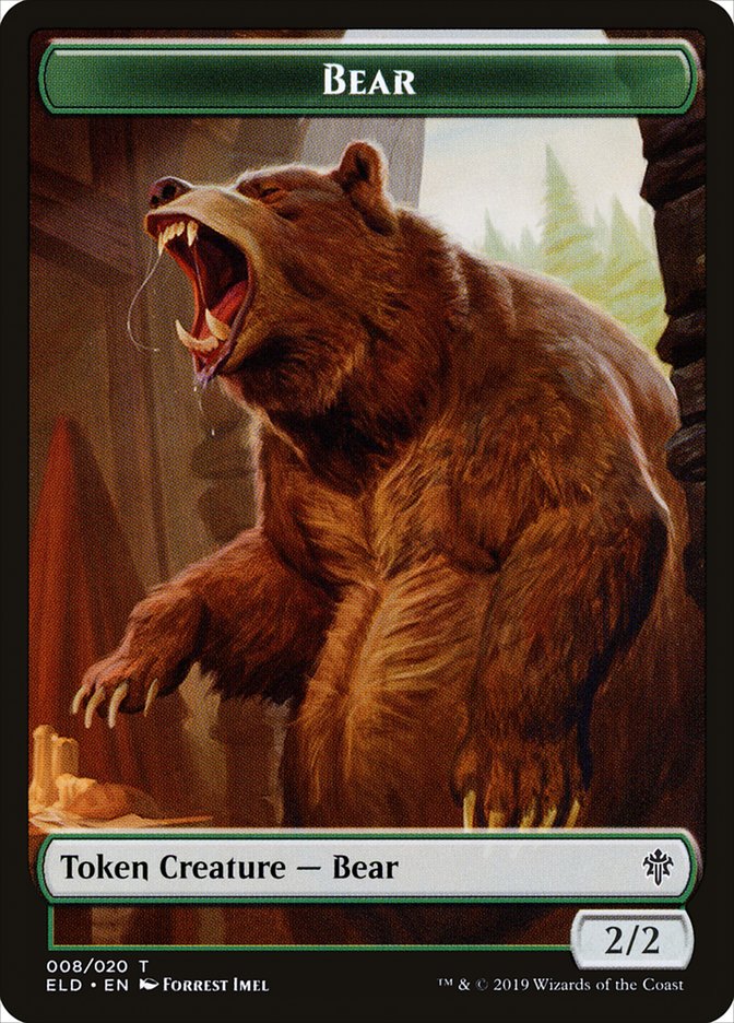 Bear Token [Throne of Eldraine Tokens] | Anubis Games and Hobby