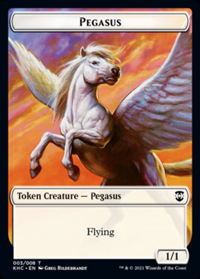 Pegasus Token [Kaldheim Commander Tokens] | Anubis Games and Hobby
