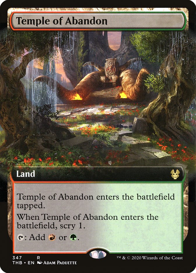 Temple of Abandon (Extended Art) [Theros Beyond Death] | Anubis Games and Hobby