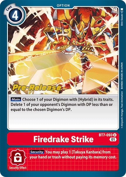 Firedrake Strike [BT7-093] [Next Adventure Pre-Release Cards] | Anubis Games and Hobby