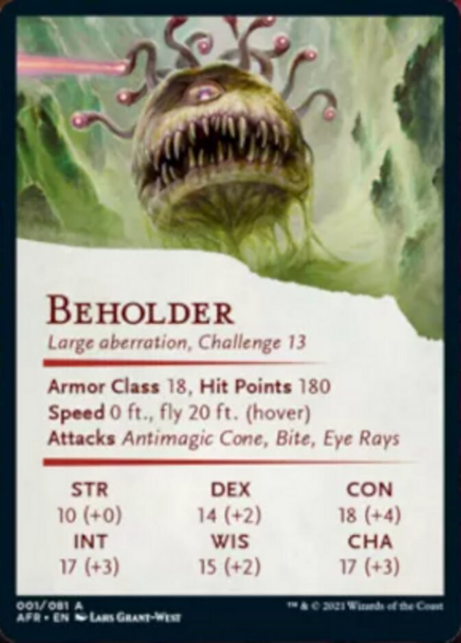 Beholder Art Card [Dungeons & Dragons: Adventures in the Forgotten Realms Art Series] | Anubis Games and Hobby