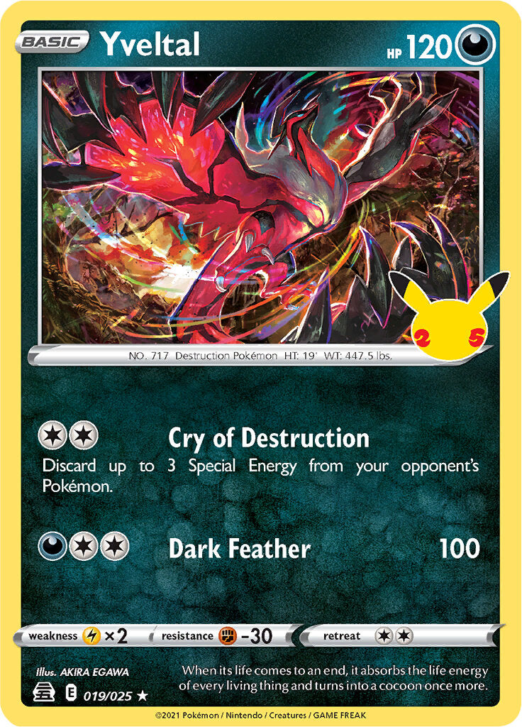 Yveltal (019/025) [Celebrations: 25th Anniversary] | Anubis Games and Hobby