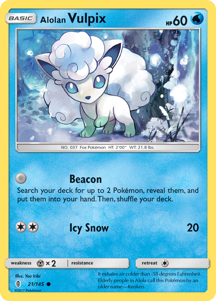 Alolan Vulpix (21/145) [Sun & Moon: Guardians Rising] | Anubis Games and Hobby