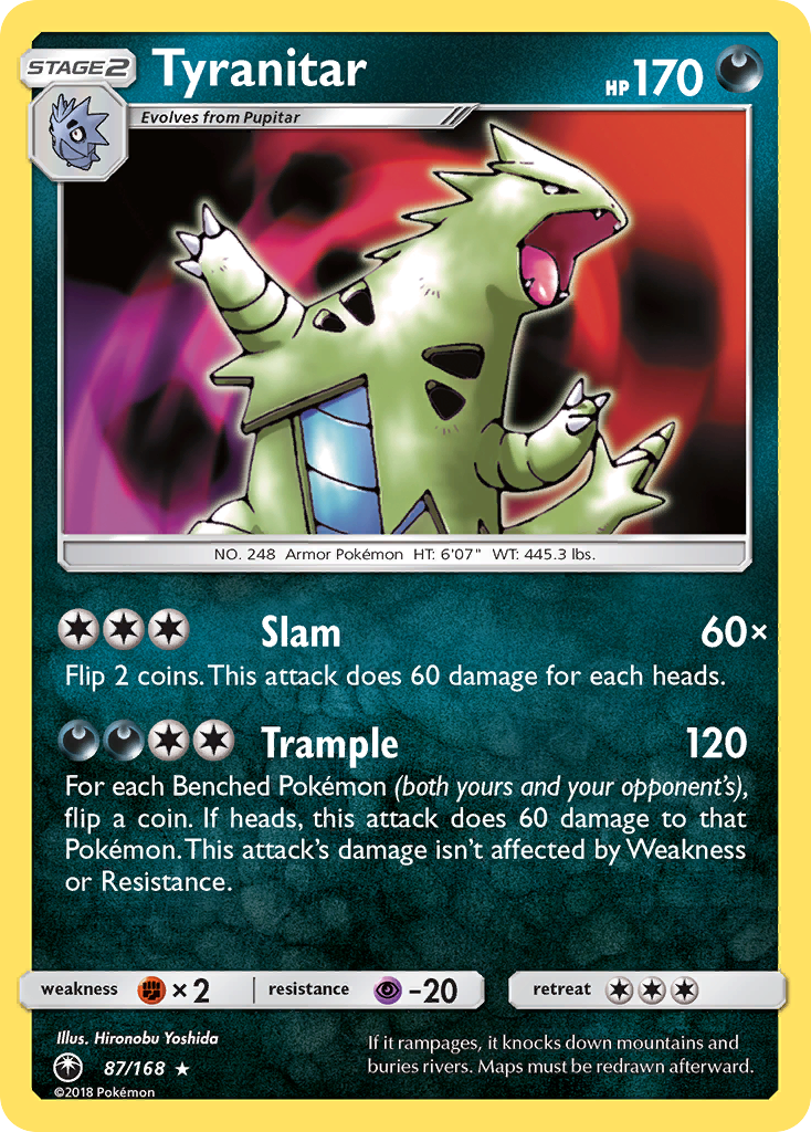 Tyranitar (87/168) [Sun & Moon: Celestial Storm] | Anubis Games and Hobby