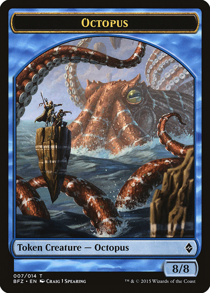 Octopus Token [Battle for Zendikar Tokens] | Anubis Games and Hobby