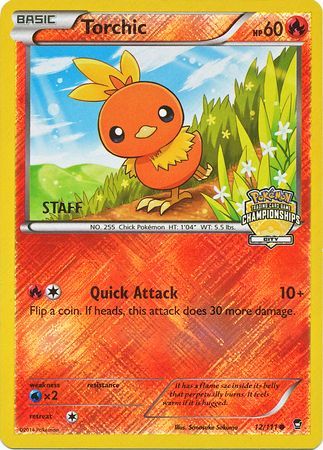 Torchic (12/111) (City Championship Promo Staff) [XY: Furious Fists] | Anubis Games and Hobby