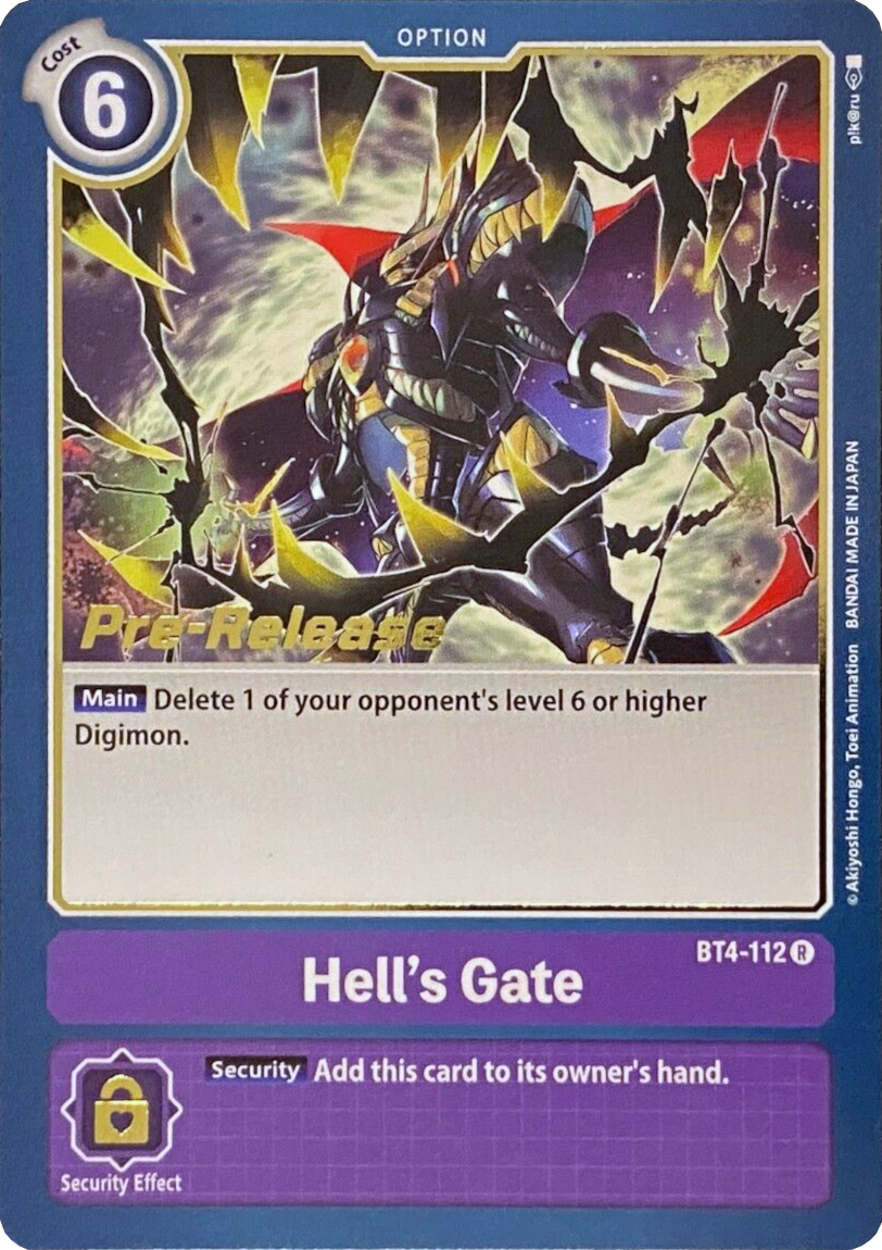 Hell's Gate [BT4-112] [Great Legend Pre-Release Promos] | Anubis Games and Hobby