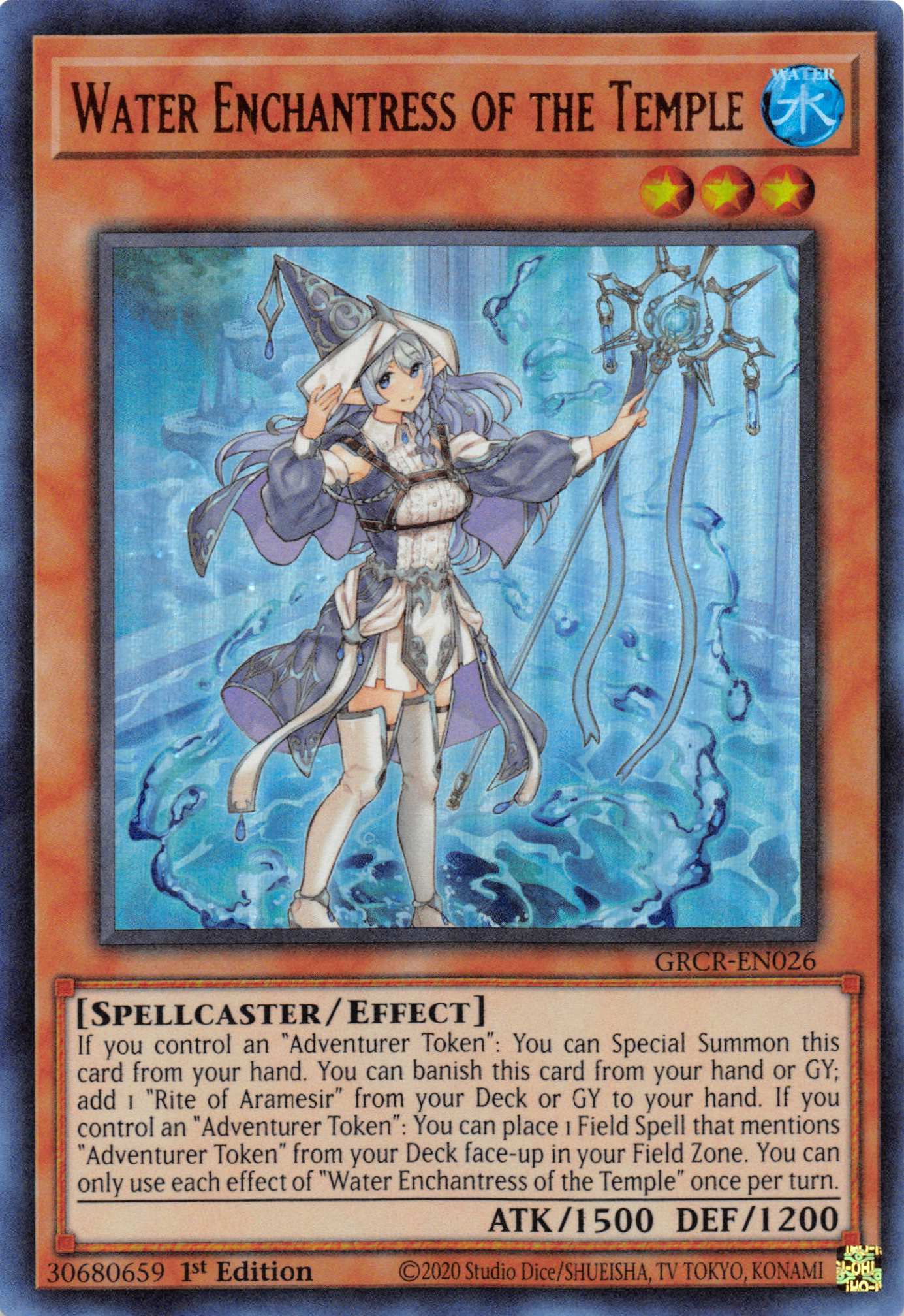 Water Enchantress of the Temple [GRCR-EN026] Ultra Rare | Anubis Games and Hobby