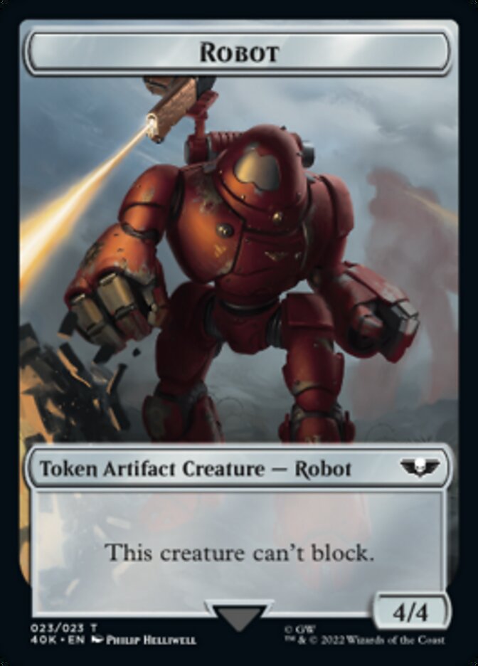 Astartes Warrior (001) // Robot Double-Sided Token [Warhammer 40,000 Tokens] | Anubis Games and Hobby