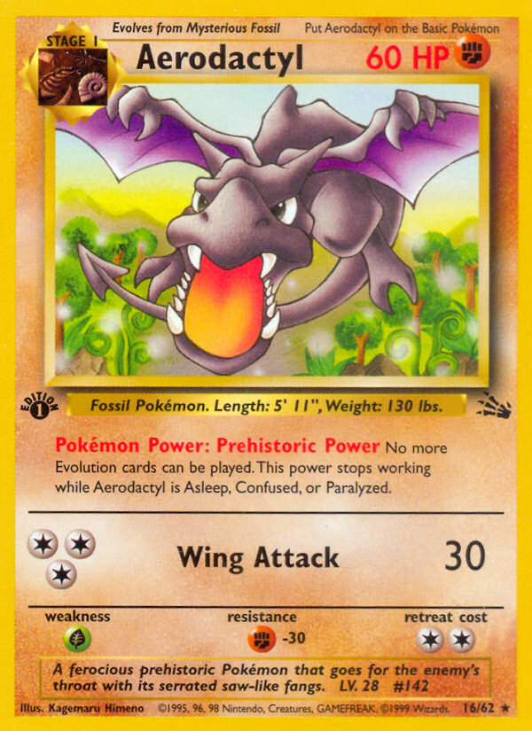 Aerodactyl (16/62) [Fossil 1st Edition] | Anubis Games and Hobby