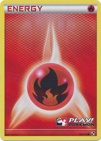 Fire Energy (106/114) (Play Pokemon Promo) [Black & White: Base Set] | Anubis Games and Hobby