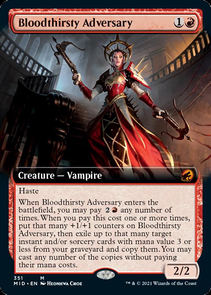 Bloodthirsty Adversary (Extended Art) [Innistrad: Midnight Hunt] | Anubis Games and Hobby