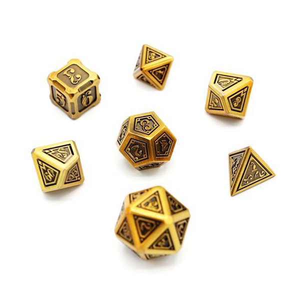 Alchemist Metals: RPG Dice Set Gold | Anubis Games and Hobby
