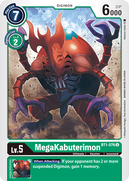 MegaKabuterimon [BT1-076] [Release Special Booster Ver.1.0] | Anubis Games and Hobby